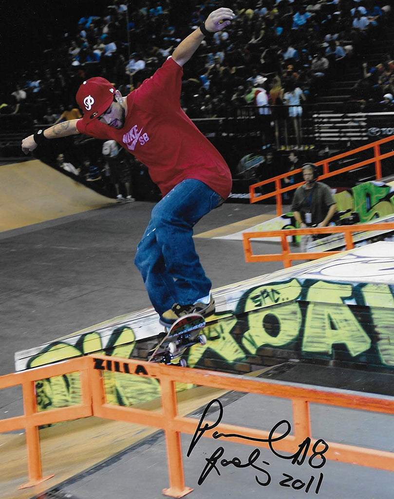 Paul Rodriguez skateboarder signed 8x10 photo proof COA