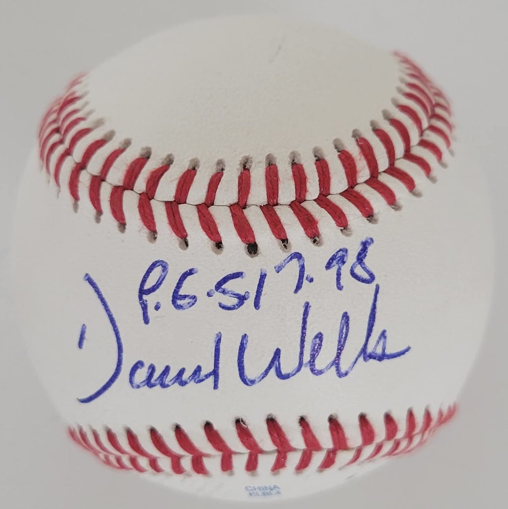 David Wells New Yankees Toronto Blue Jays Red Sox signed baseball COA proof