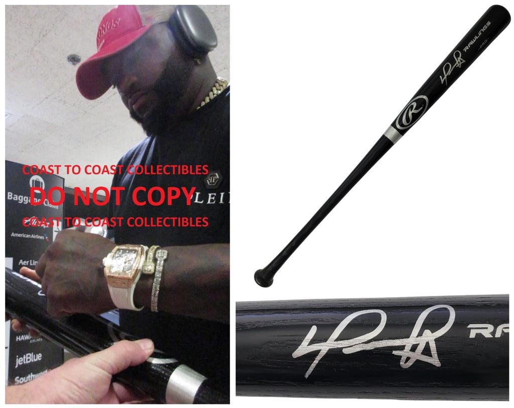 David Ortiz Boston Red Sox Twins signed baseball bat Exact Proof COA autographed