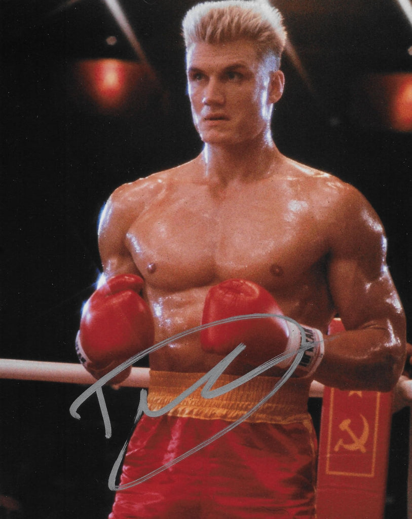 Dolph Lundgren signed Rocky IV Ivan Drago 8x10 photo COA Proof autographed.. STAR