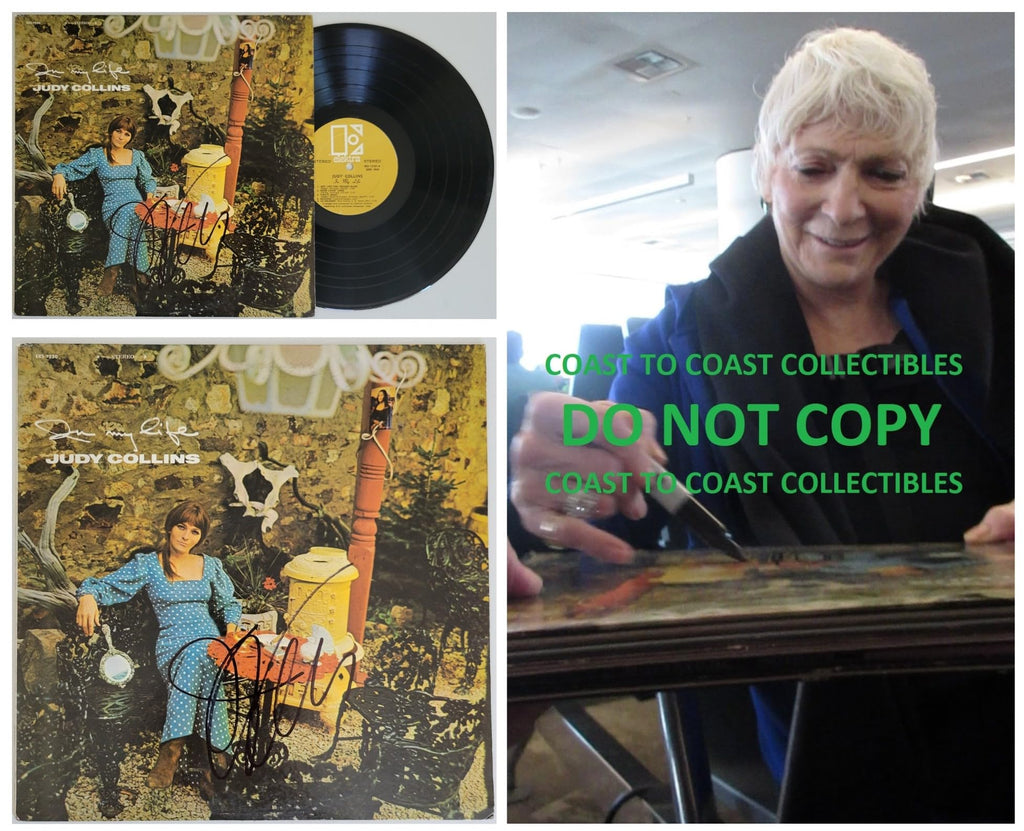 Judy Collins signed In My Life album vinyl record COA proof autographed STAR