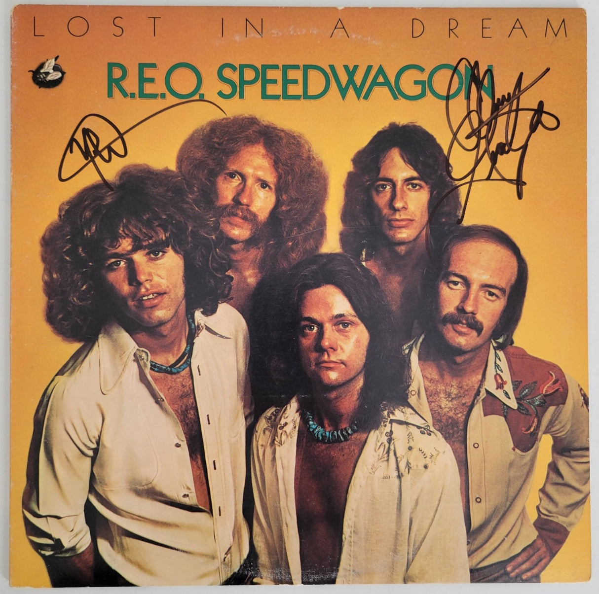 REO Speedwagon Signed REO Speedwagon Lost in a Dream Album Proof COA Autographed Vinyl Record