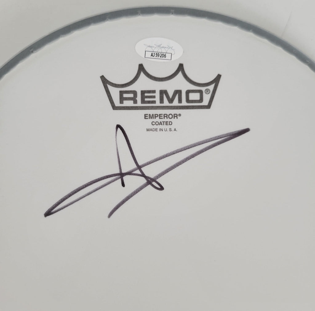 Andy Hurley Fall Out Boy drummer signed Drumhead JSA COA autographed STAR