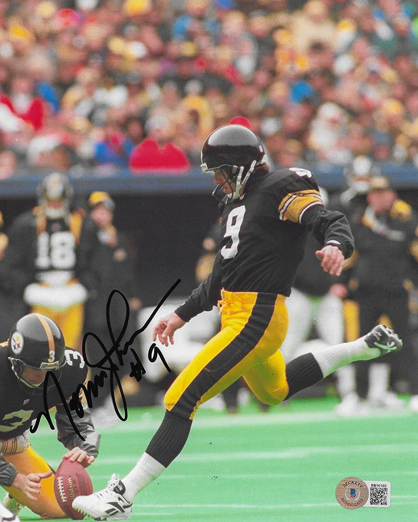 Norm Johnson signed autographed Pittsburgh Steelers football 8x10 photo proof Beckett COA