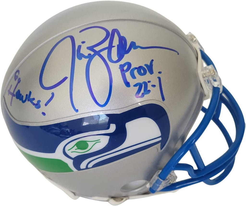 Jim Zorn signed Seattle Seahawks mini football helmet proof COA autographed