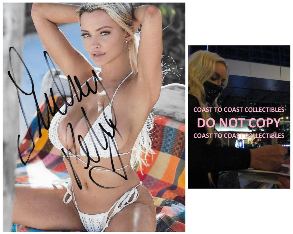 Lindsey Pelas Playboy Maxim model signed 8x10 photo proof COA autographed. Star.