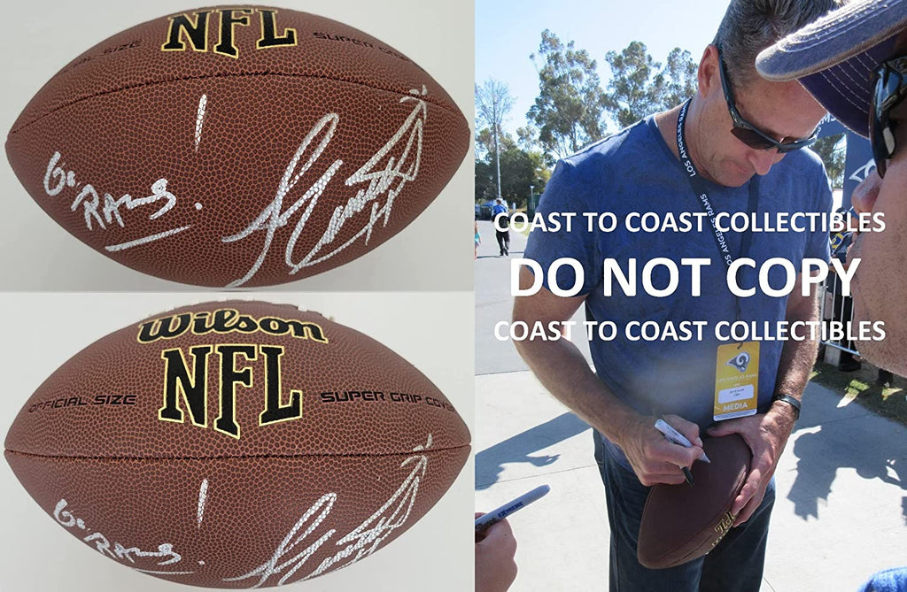Jim Everett Loa Angeles Rams signed NFL football COA exact proof autographed