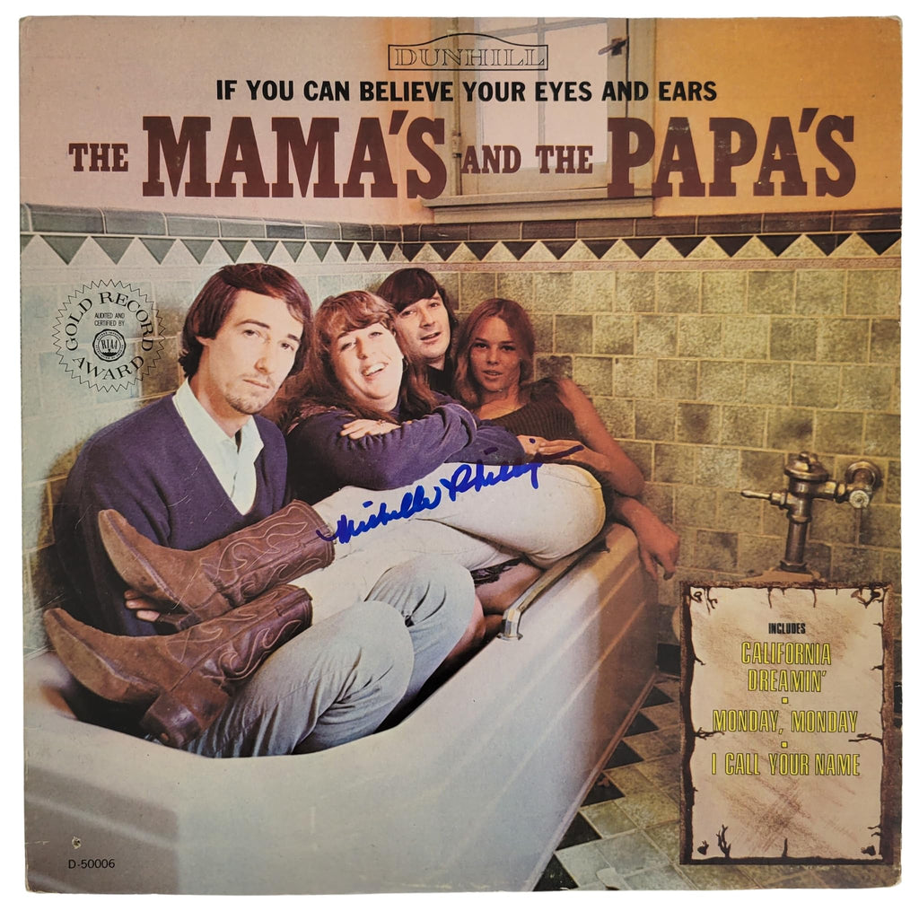 Michelle Phillips Signed Mamas and the Papas Album COA Proof Autographed Vinyl STAR VERY RARE