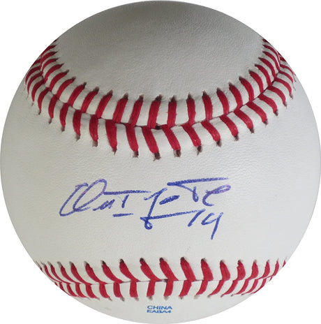 Omar Infante Kansas City Royals Braves Tigers signed autographed baseball proof