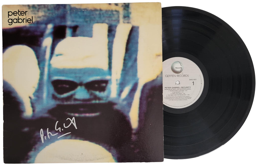 Peter Gabriel Signed Deutsches Album exact Proof COA Autographed Vinyl Record