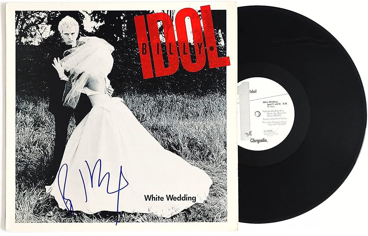 Billy Idol signed autographed White Wedding album vinyl Record proof Beckett COA STAR