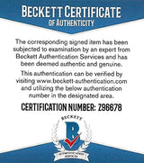 Steve Largent Seattle Seahawks Tulsa Golden Hurricane signed football proof Beckett COA autograph