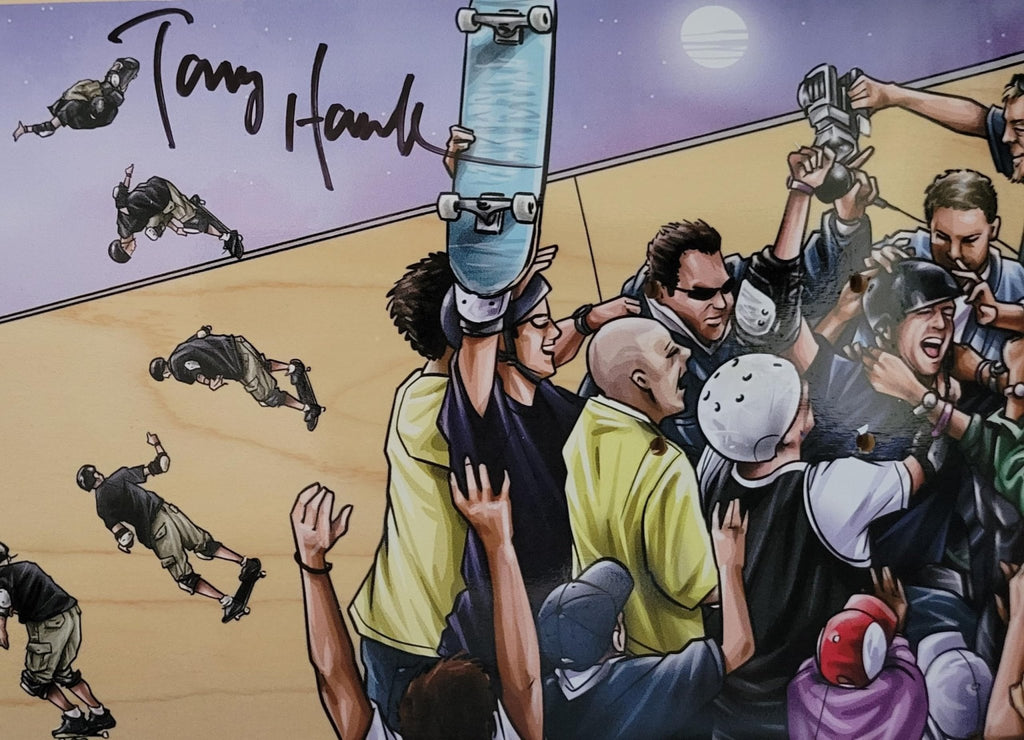 Tony Hawk signed skateboard Deck proof COA autographed 900 Birdhouse