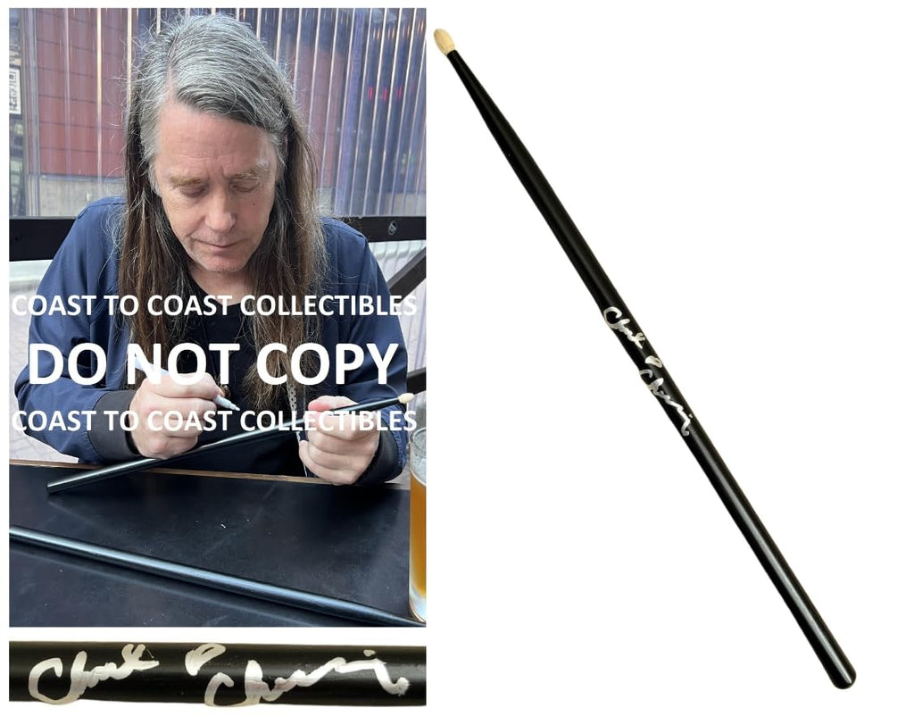 Chad Channing Nirvana drummer signed Drumstick COA exact proof autographed STAR..