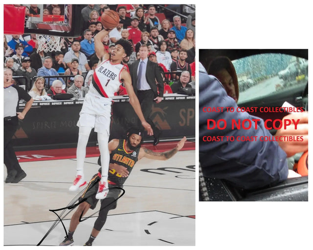 Anfernee Simons signed Portand Trail Blazers basketball 8x10 photo Proof COA Autographed