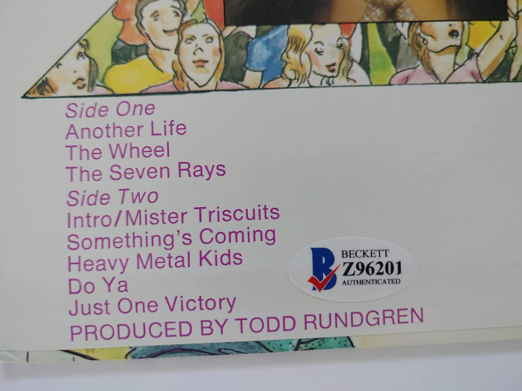 Todd Rundgren signed Utopia Another Live album vinyl record proof Beckett STAR autographed