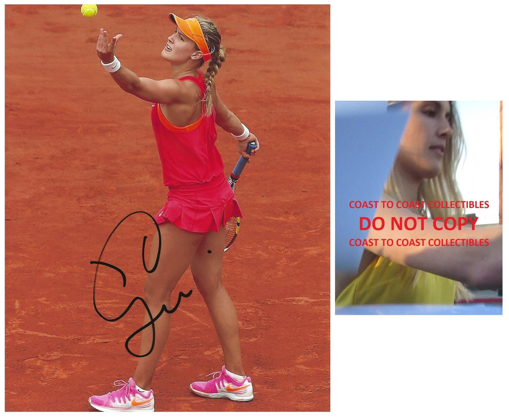 Genie Bouchard signed Tennis 8x10 photo proof COA autographed.