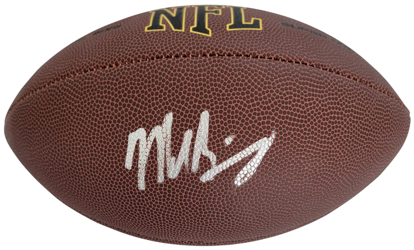 Mike Singletary Signed Football Proof COA Autographed Chicago Bears Baylor HOF