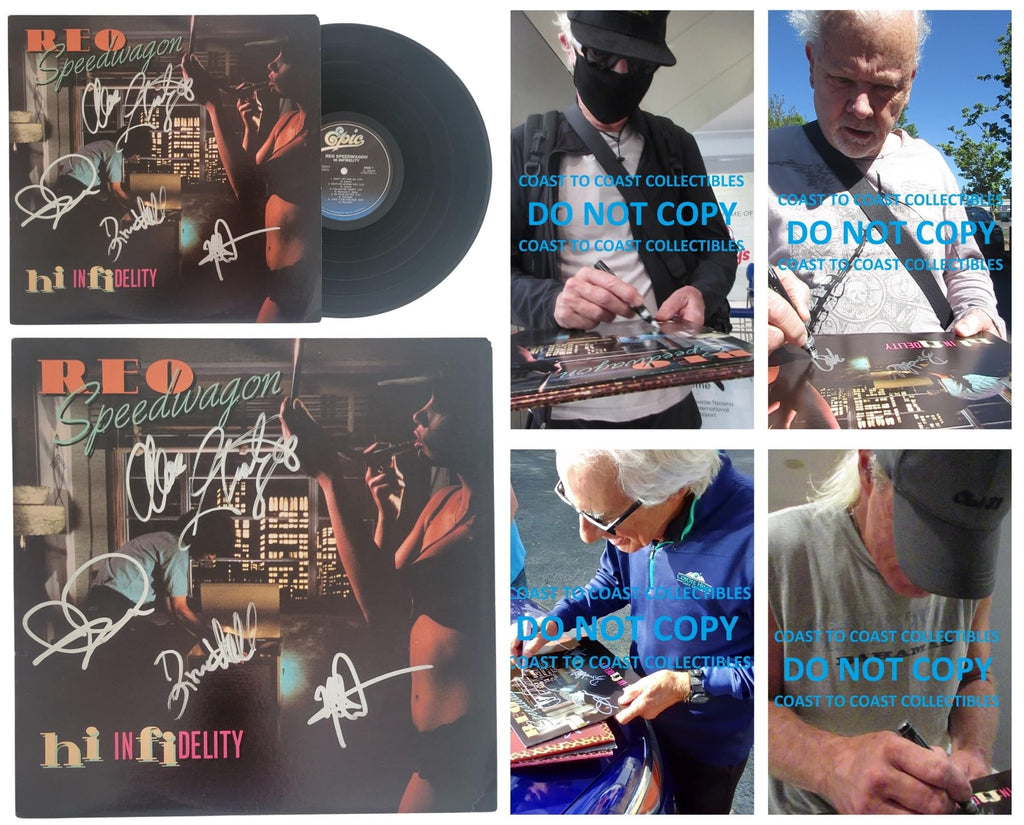 REO Speedwagon Signed Hi Infidelity album COA proof Autographed Vinyl Record