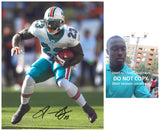 Ronnie Brown signed Miami Dolphins football 8x10 photo Proof COA autographed