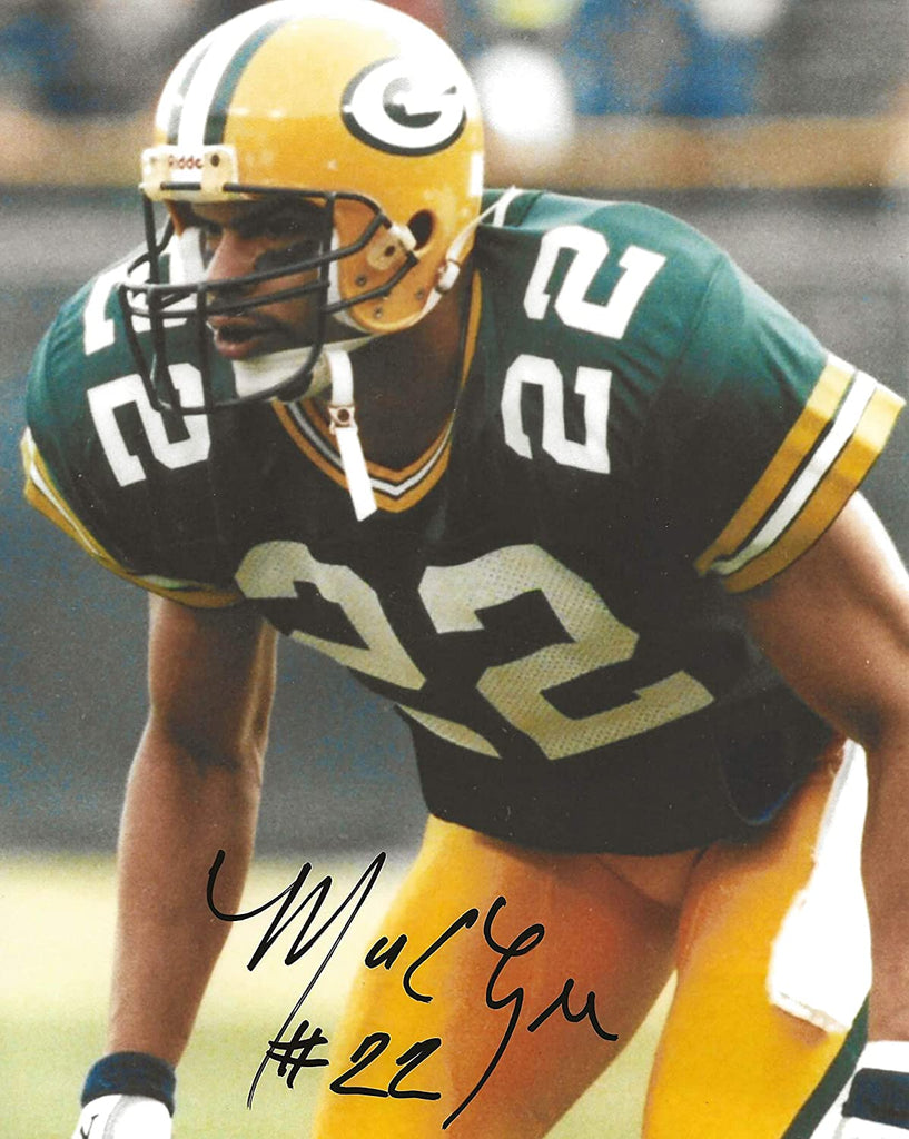 Mark Lee Green Bay Packers autographed football 8x10 photo proof COA