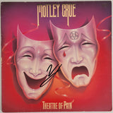 Vince Neil signed Motley Crue Theatre of Pain album vinyl record COA exact proof star