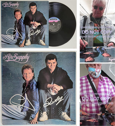 Russell Hitchcock Graham Russell signed Air Supply album COA proof autographed STAR