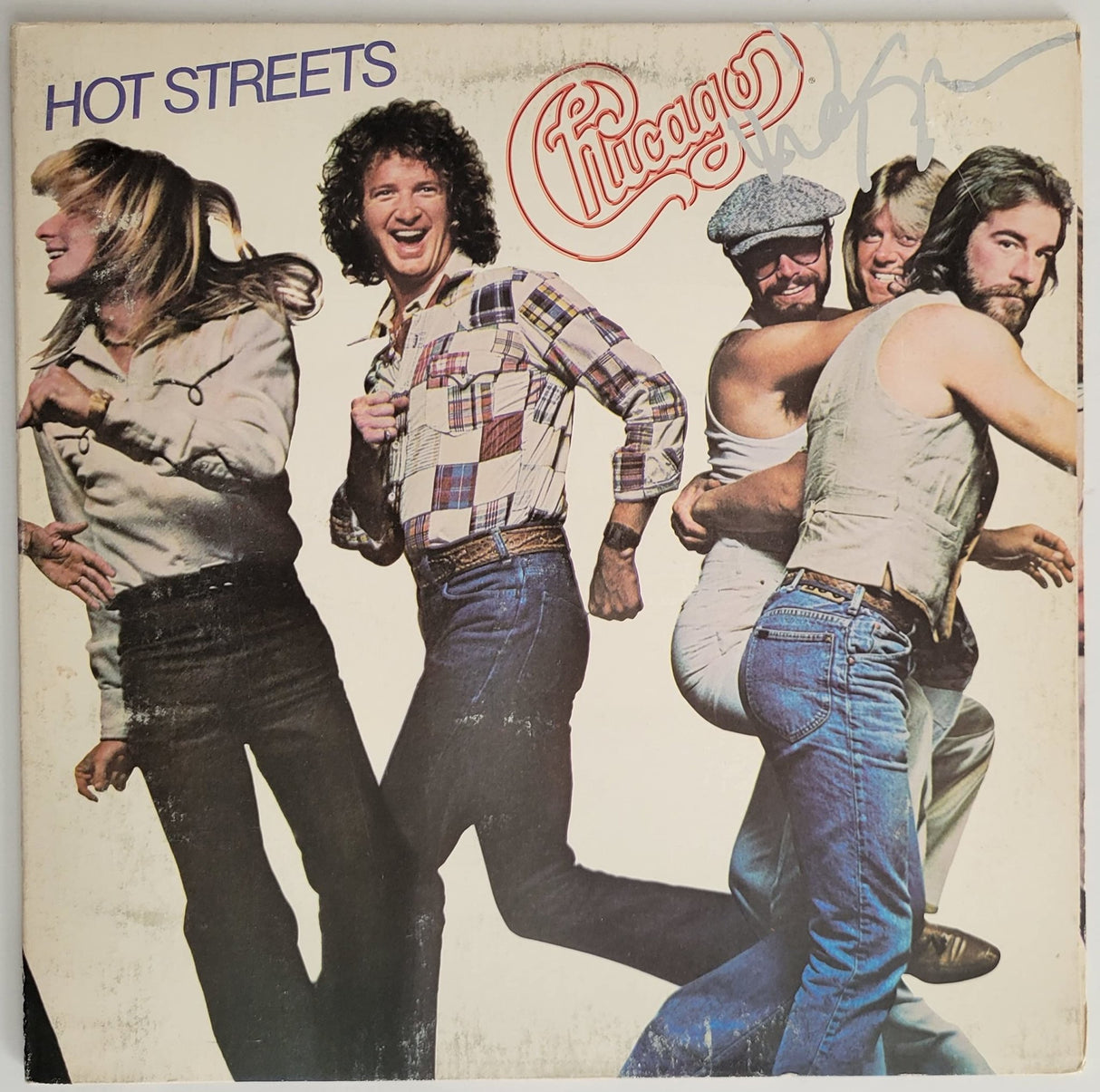 Danny Seraphine signed Chicago Hot Streets album vinyl record COA exact proof autographed STAR