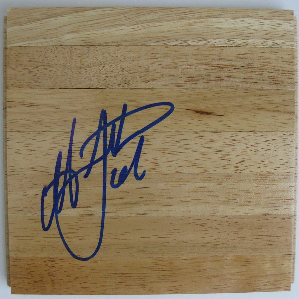 Antawn Jamison Tar Heels Warriors signed autographed basketball floorboard COA