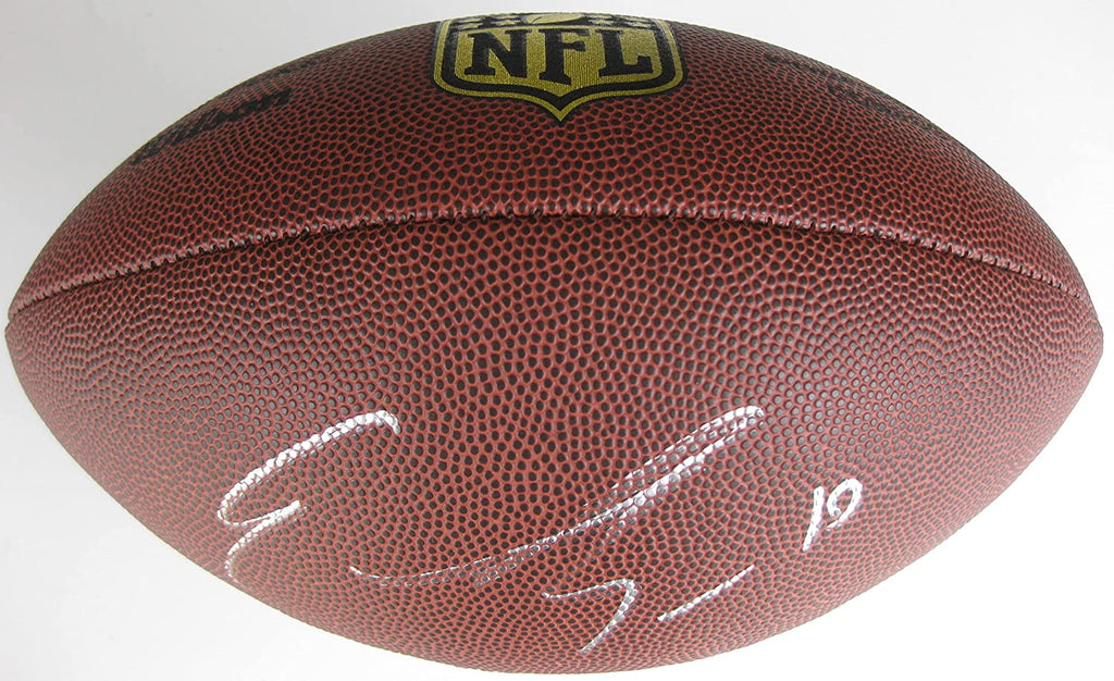 Emmanuel Sanders 49ers Bills Broncos Saints signed football proof Beckett COA