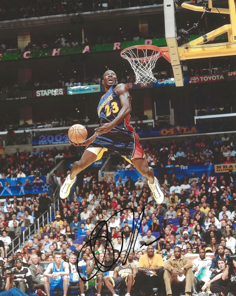 Jason Richardson signed Golden State Warriors basketball 8x10 photo proof COA