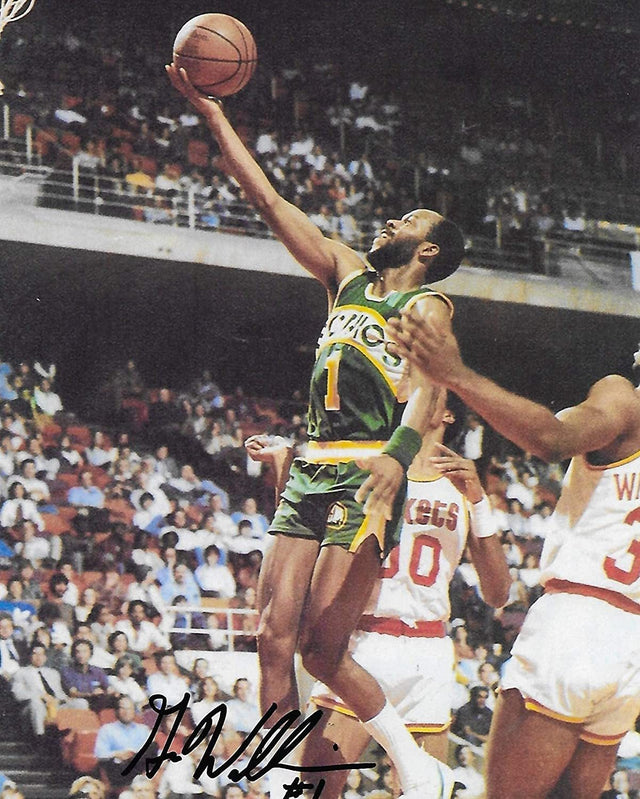 Gus Williams Seattle SuperSonics, Sonics signed,autographed basketball 8x10 photo,proof COA