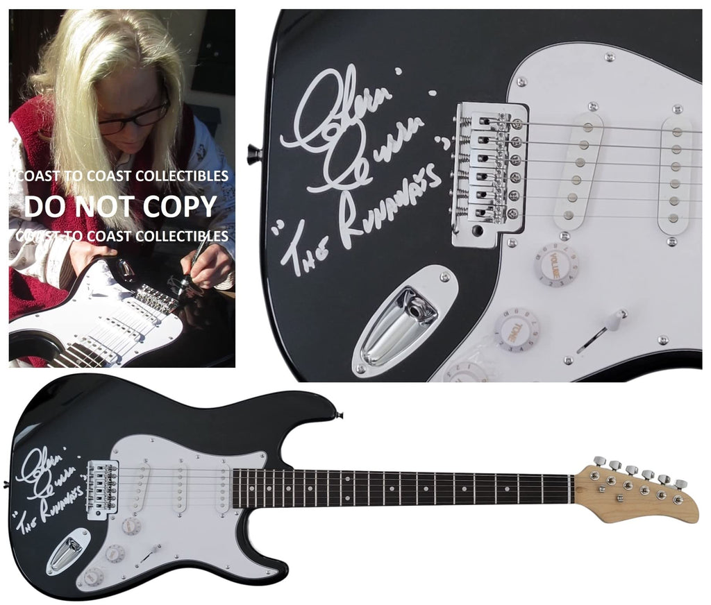 Cherie Currie The Runaway signed electric guitar COA proof Cherry Bomb autographed STAR