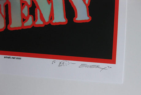 Public Enemy 2020 12x18 Emek poster foil with no date The Terrordome #30 of 150 STAR