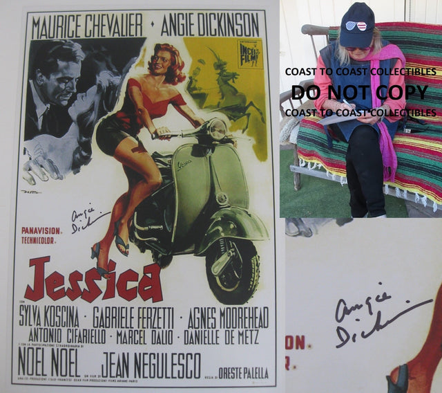 Angie Dickinson signed 12x18 Big Bad Mama movie photo poster COA proof. STAR