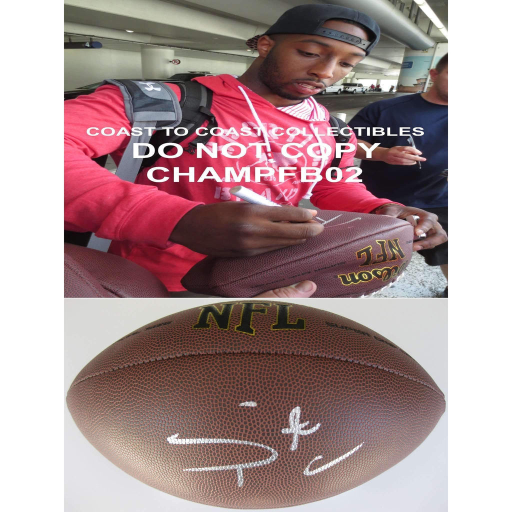 Stepfan Taylor, Arizona Cardinals, Stanford Cardinals, Signed, Autographed, NFL Football, A Coa with the Proof Photo of Stepfan Signing Will Be Included with the Football
