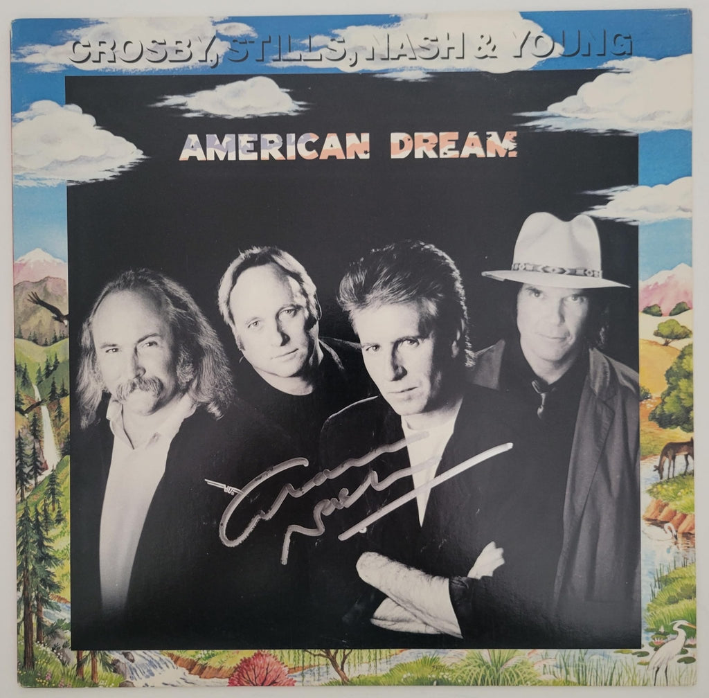 Graham Nash Signed Crosby Stills Nash & Young American Dream Album COA Proof STAR