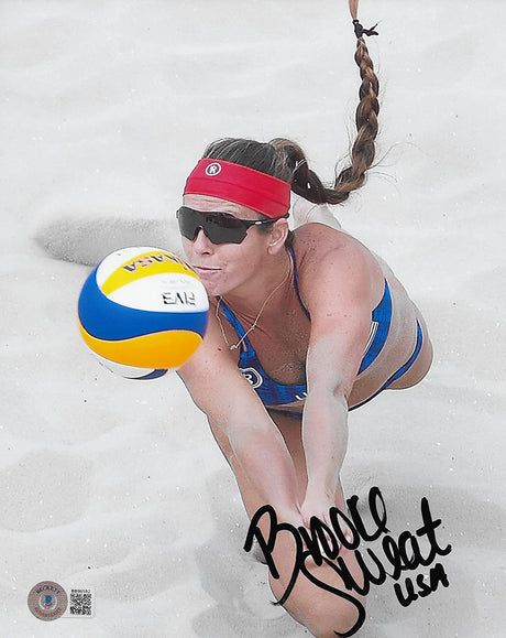 Brooke Sweat USA Beach Volleyball player signed autographed 8x10 photo proof Beckett COA.