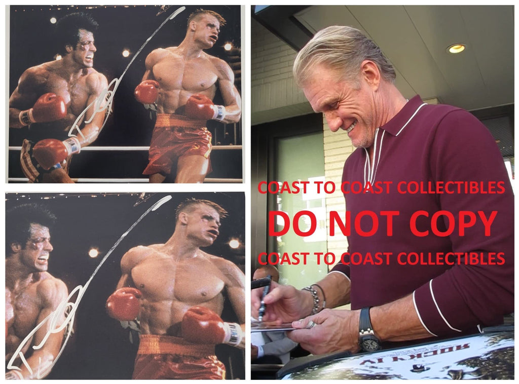 Dolph Lundgren signed Rocky IV Ivan Drago 11x14 photo COA exact Proof autograph STAR