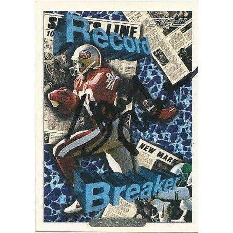 1993, Jerry Rice, San Francisco 49ers, Signed, Autographed, Topps Gold Football Card, Card # 2,