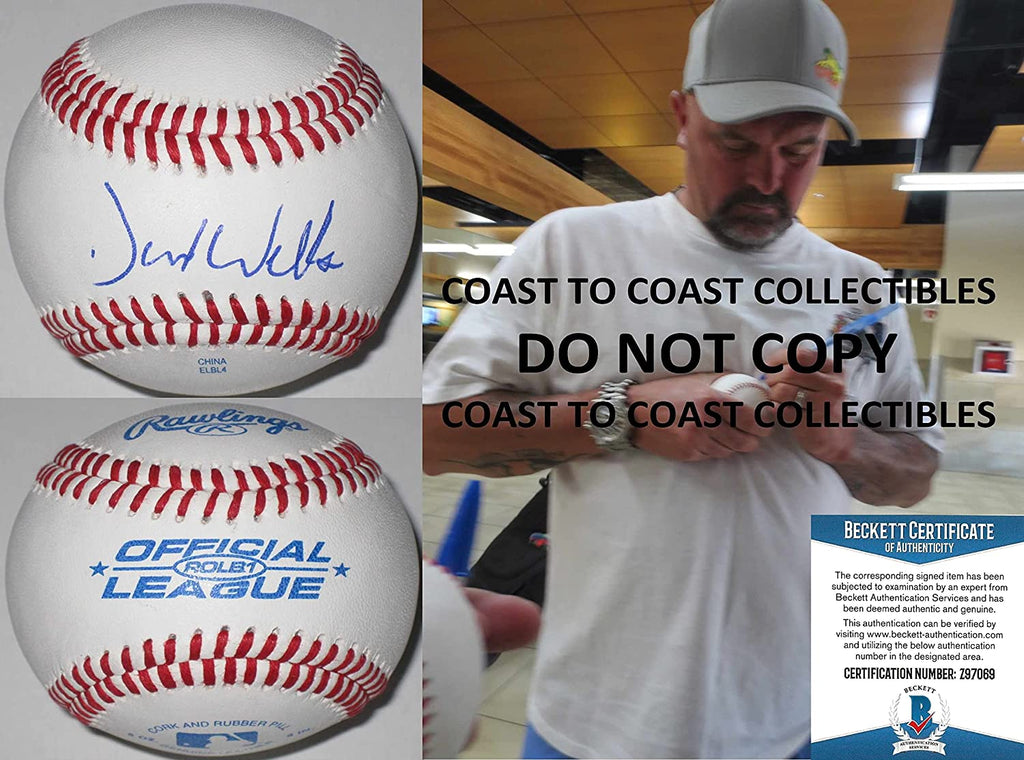 David Wells Yankees Blue Jays Red Sox signed autographed baseball proof Beckett COA