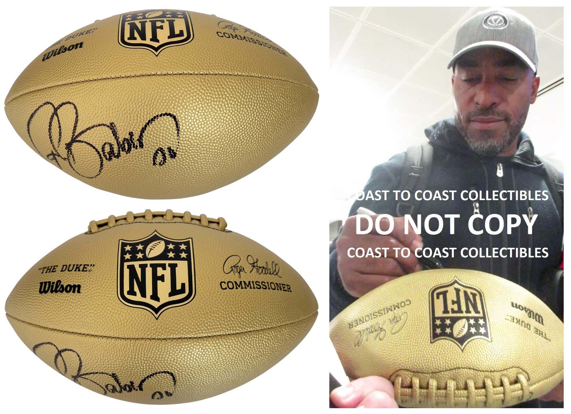 Ronde Barber Tampa Bay Buccaneers signed Gold NFL football proof COA  autographed - Coast to Coast Collectibles Memorabilia -  #sports_memorabilia# - #entertainment_memorabilia#