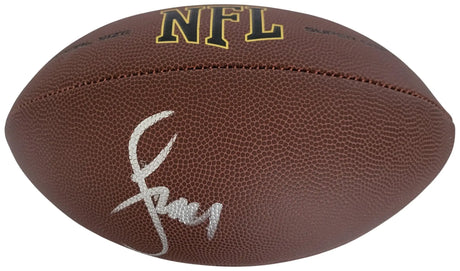 Larry Fitzgerald Signed Football Proof COA Autographed Arizona Cardinals Pitt