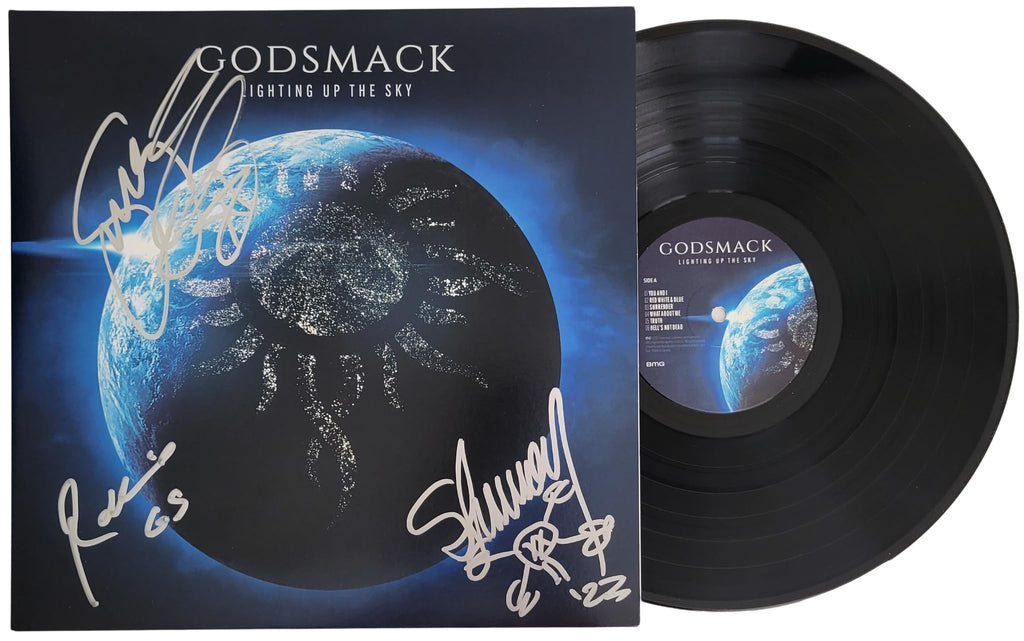 Godsmack Signed Lighting Up the Sky Album Proof COA Autographed Vinyl Record