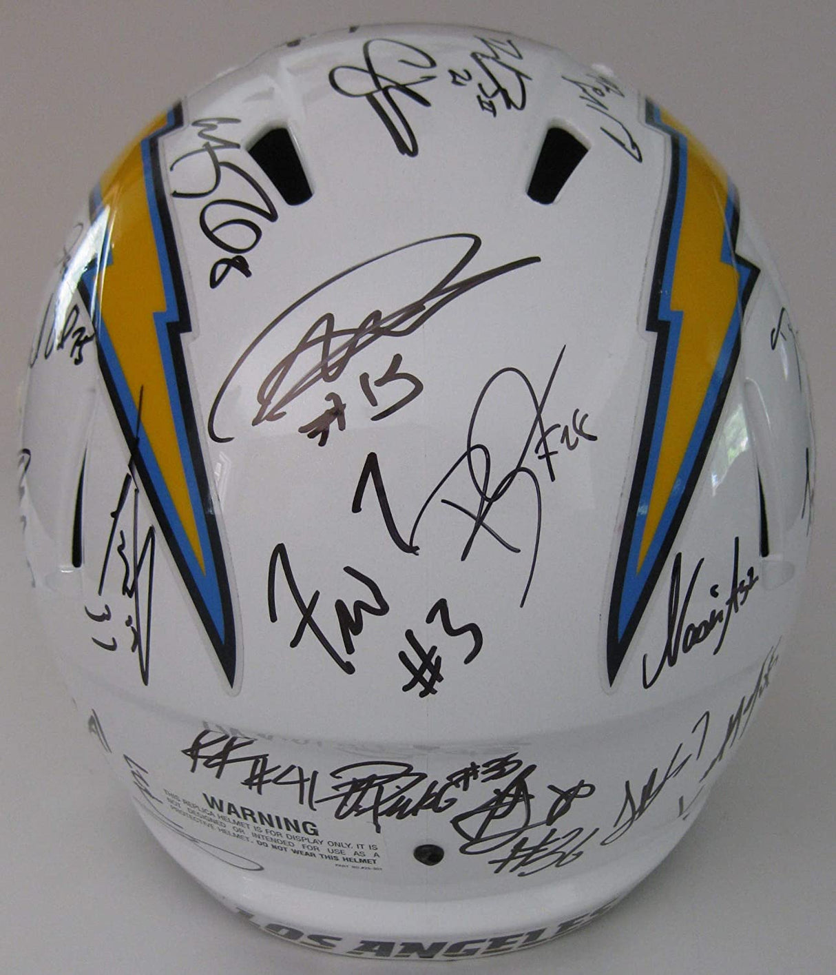 2019 Los Angeles Chargers team signed full size speed football helmet COA proof