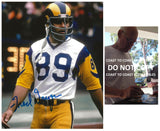 Fred Dryer signed Los Angeles Rams football 8x10 photo Proof COA autographed