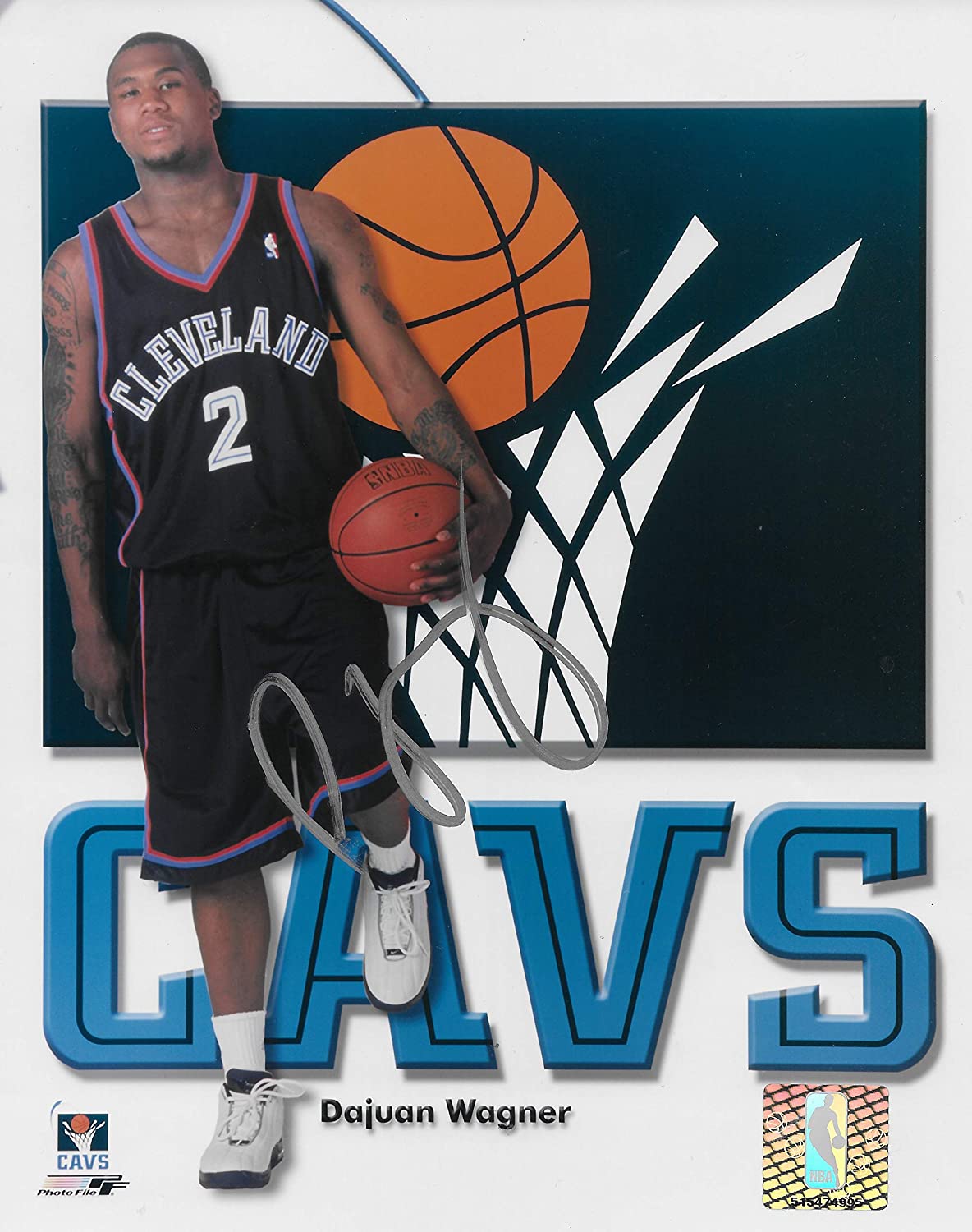 Dajuan Wagner signed Cleveland Cavaliers basketball 8x10 photo COA