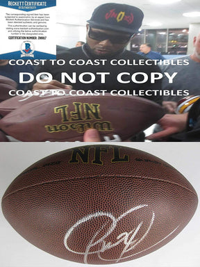 Josh Norman 49ers Bills Panthers Washington signed football proof Beckett COA autograph