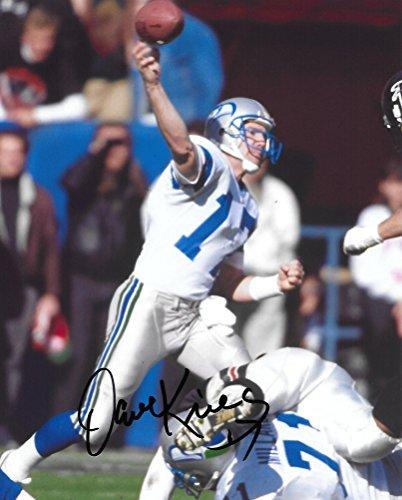 Dave Krieg, Seattle Seahawks, Signed, Autographed, 8X10 Photo, a COA With the Proof Photo of Dave Signing Will Be Included`..