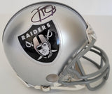 Tim Brown signed Oakland Raiders football mini helmet proof COA autographed